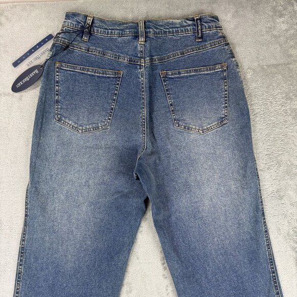 NWT Barry Bricken Womens High Waist Stretch Denim Jeans Straight Leg Blue Size 6 - Picture 4 of 9